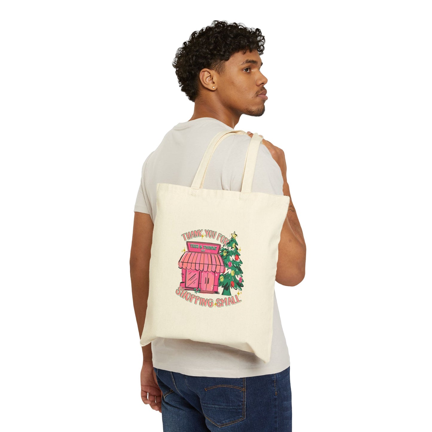 Holiday Small Business Cotton Canvas Tote Bag