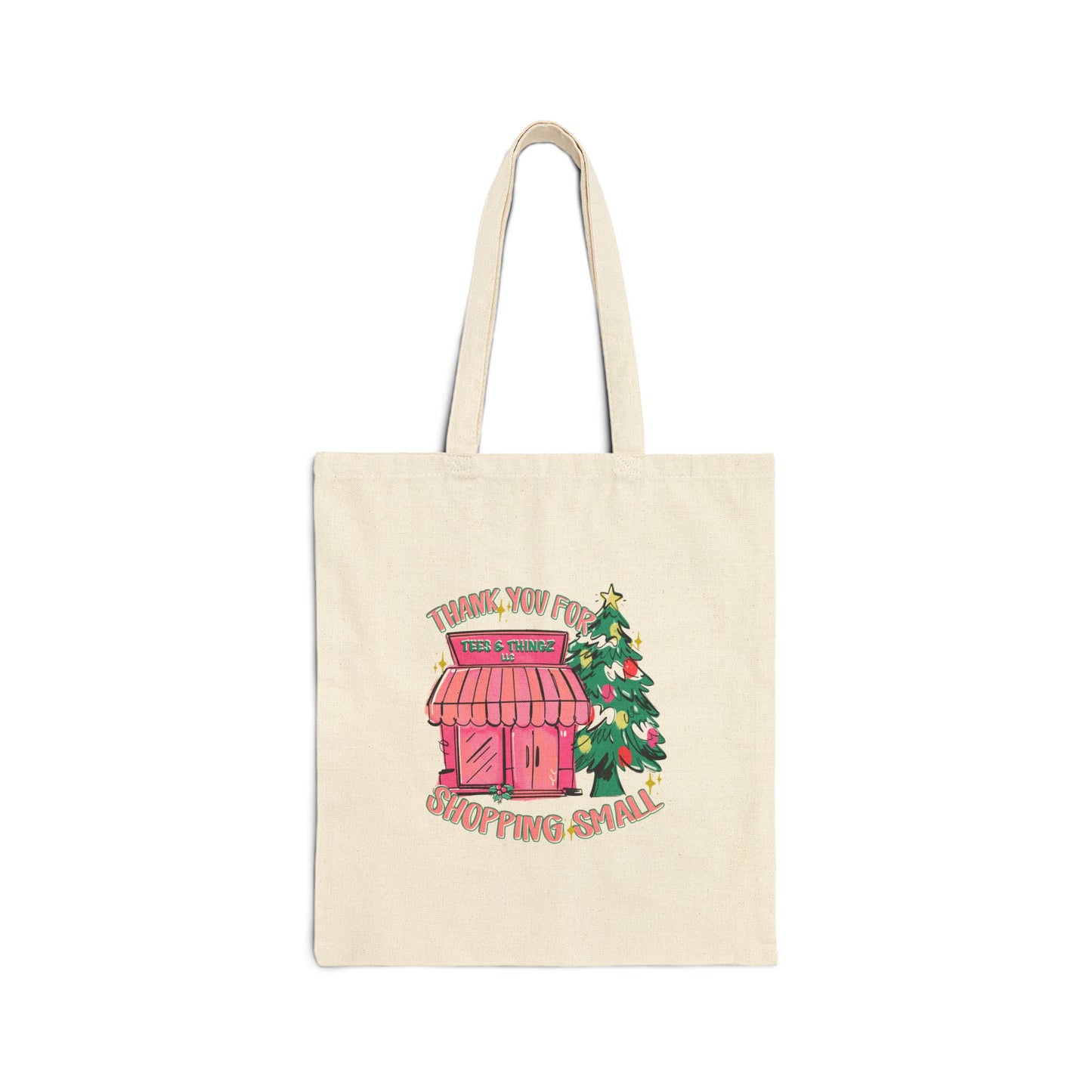Holiday Small Business Cotton Canvas Tote Bag