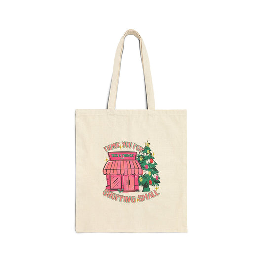 Holiday Small Business Cotton Canvas Tote Bag